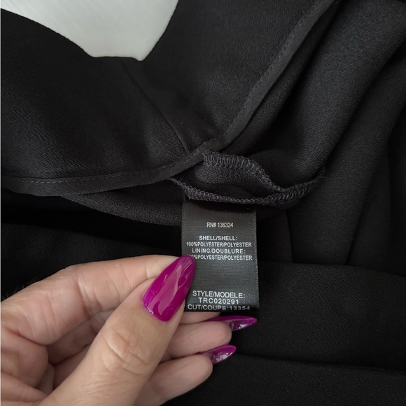 Halston Heritage Black Wide Leg Trousers Flattering Double Waistband Size 12 - Picture 6 of 9